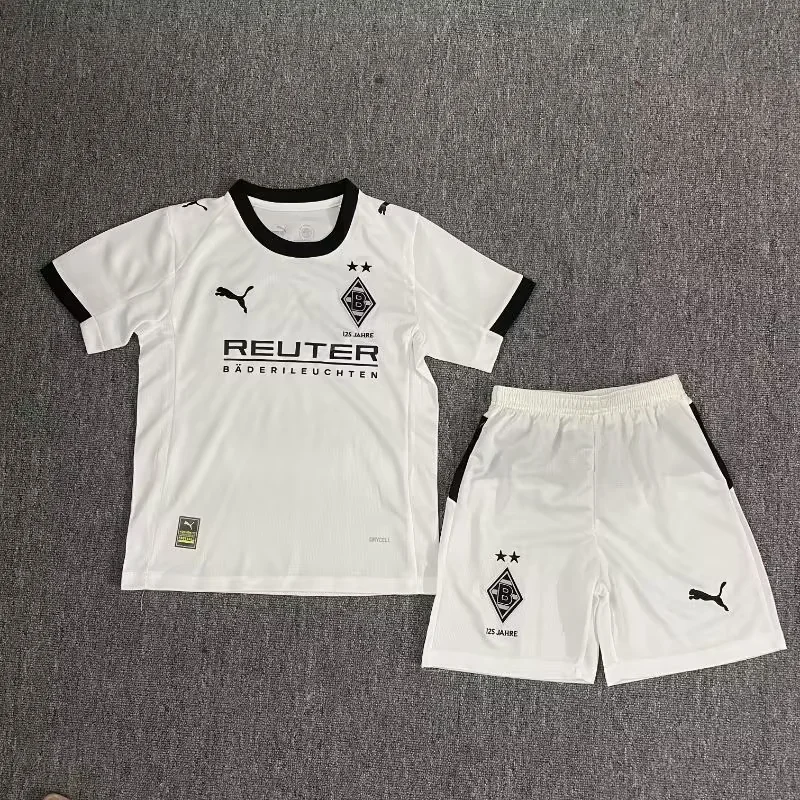 2025/2026 Borussia Mönchengladbach Home Football Shirt Kids Size 1:1 Thai Quality