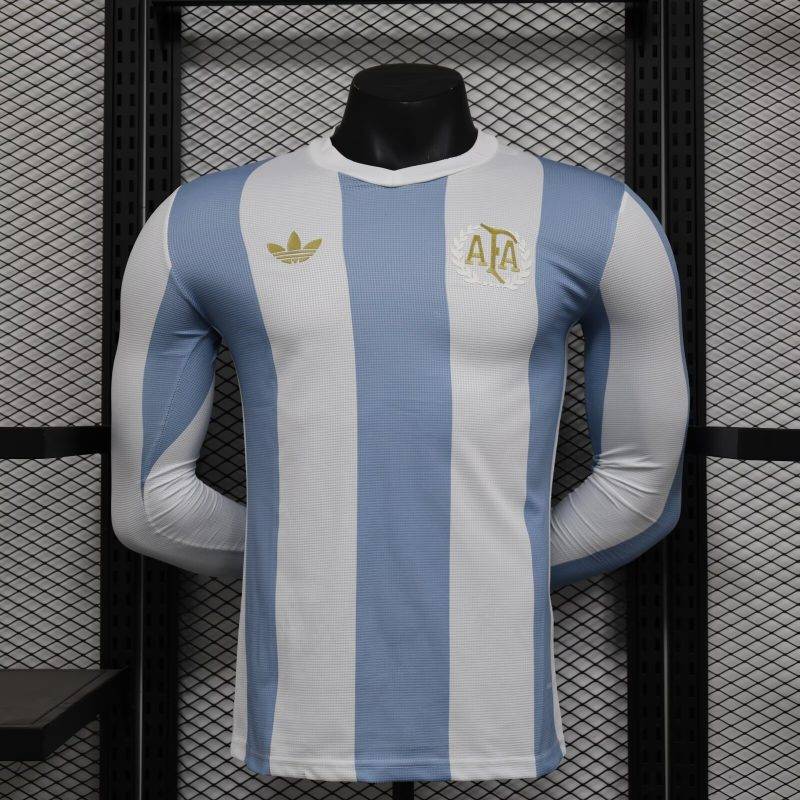 2024 Player Version Long Sleeve Argentina Anniversary Football Shirt 1:1 Thai Quality