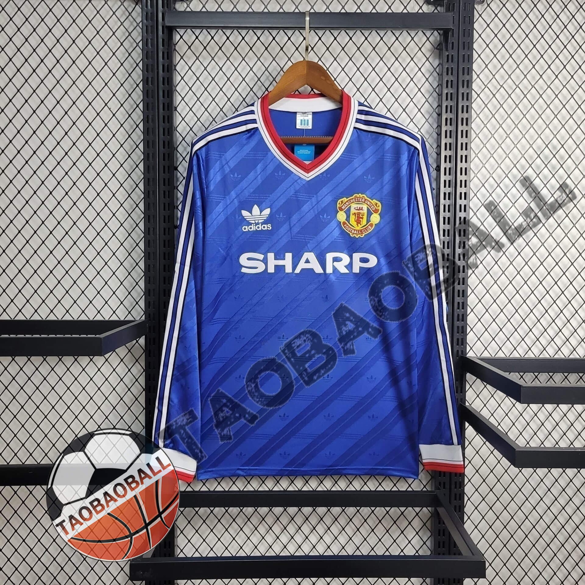 1986/1988 Retro Long Sleeve Manchester United Third Away Football Shirt 1:1 Thai Quality
