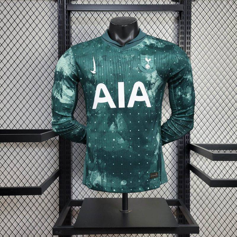 52ae78fcb274ddf55c5901764f9504f2 2024/2025 Player Version Long Sleeve Tottenham Hotspur Third Away Football Shirt 1:1 Thai Quality
