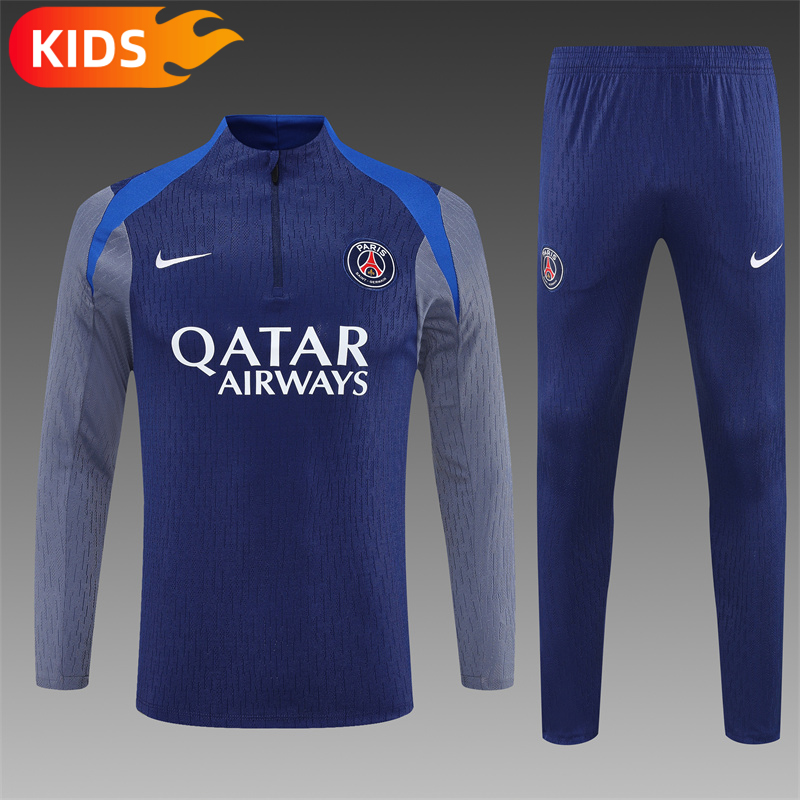 2025/2026 Paris Saint-Germain Half-Pull Training Wear Football Shirt Kids Size