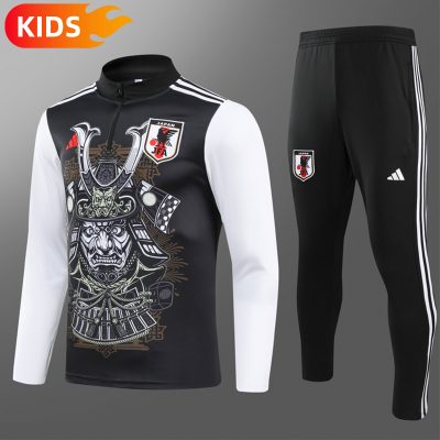 2024/2025 Japan Half-Pull Black Football Shirt Kids Size