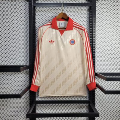 Retro Long Sleeve Bayern Munchen Football Shirt 1:1 Thai Quality