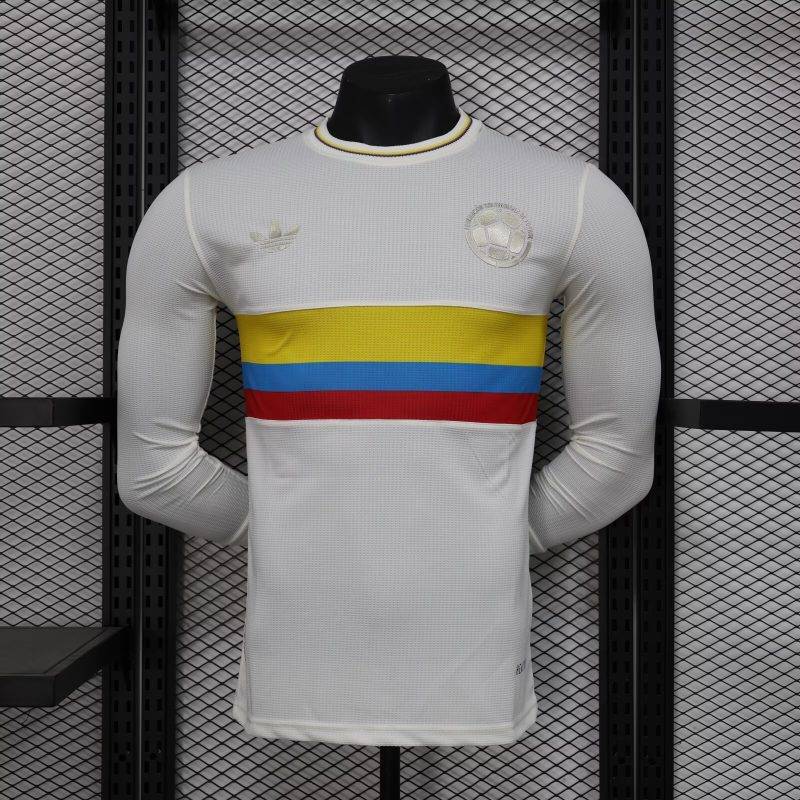 2024 Long Sleeve Player Version Colombia 100th Anniversary Football Shirt 1:1 Thai Quality