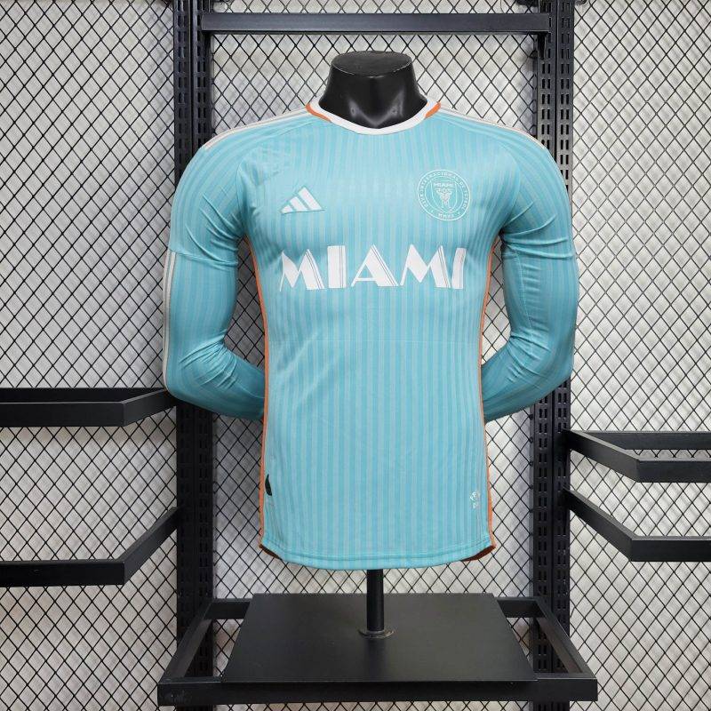2024/2025 Long Sleeve Player Version Inter Miami Third Away Football Shirt 1:1 Thai Quality