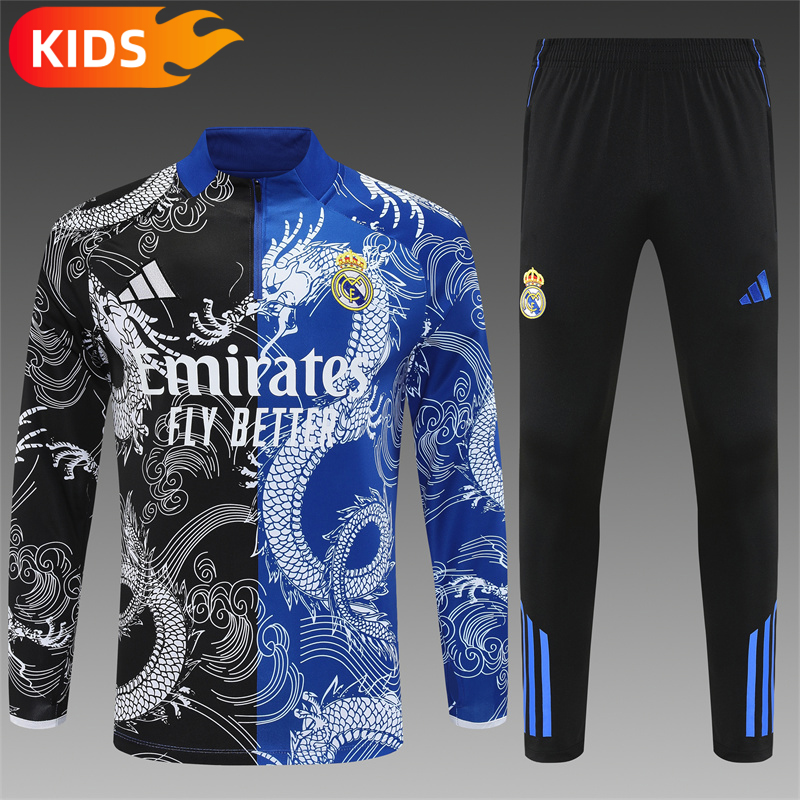 2025/2026 Real Madrid Half-Pull Special Edition Football Shirt Kids Size
