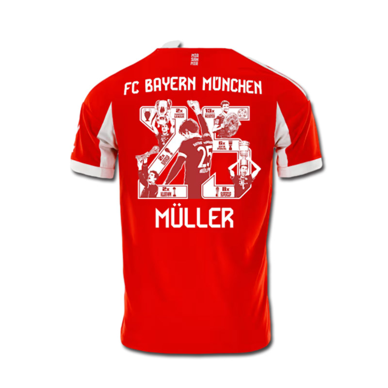 2025/2026 Thomas Mueller Trikot Bayern Allianz Home Kit 1:1 Thai Quality