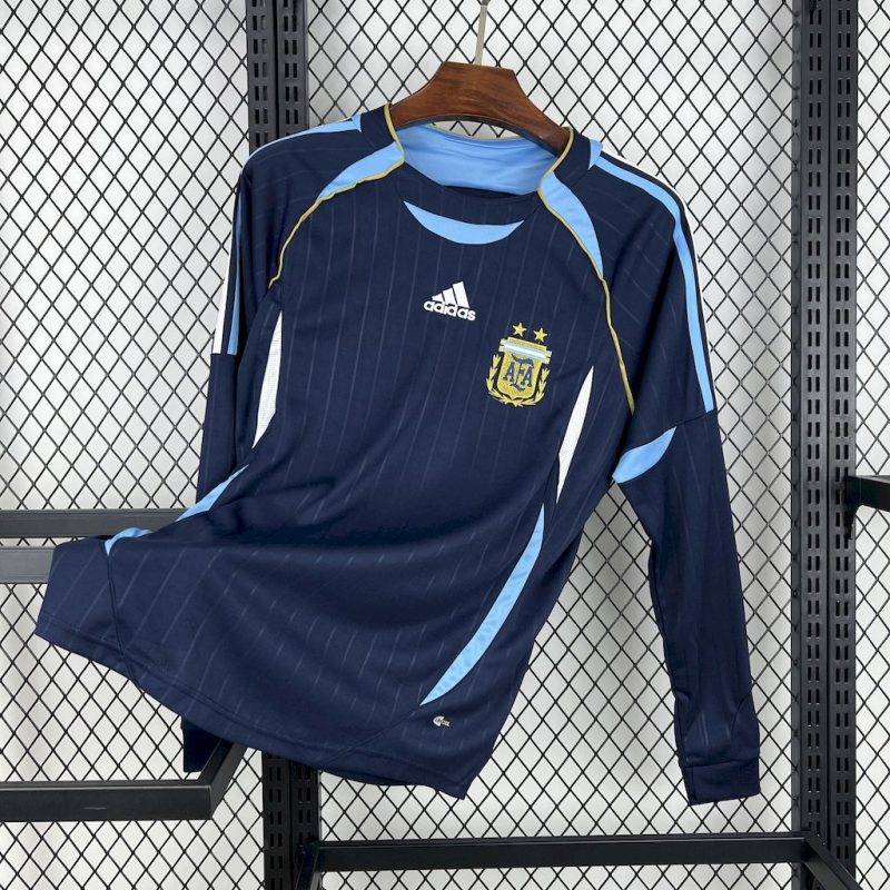 2006/2007 Retro Long Sleeve Argentina Away Football Shirt 1:1 Thai Quality