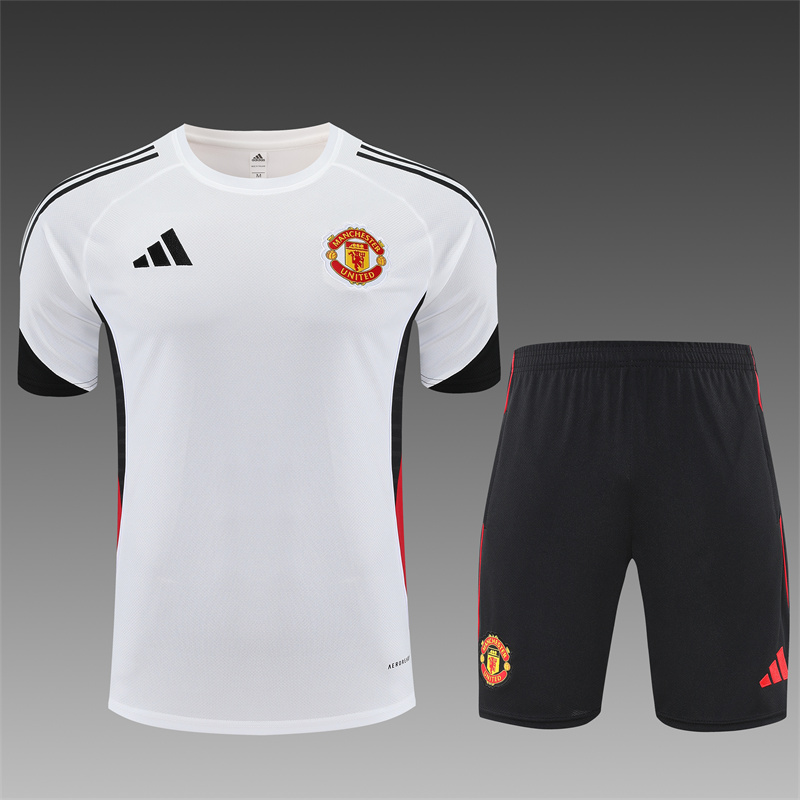 2025/2026 Manchester United Training Wear White Set Shirt 1:1 Thai Quality