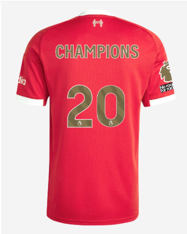【CHAMPIONS】2025/2026 Liverpool Home Gold Custom Football Shirt 1:1 Thai Quality