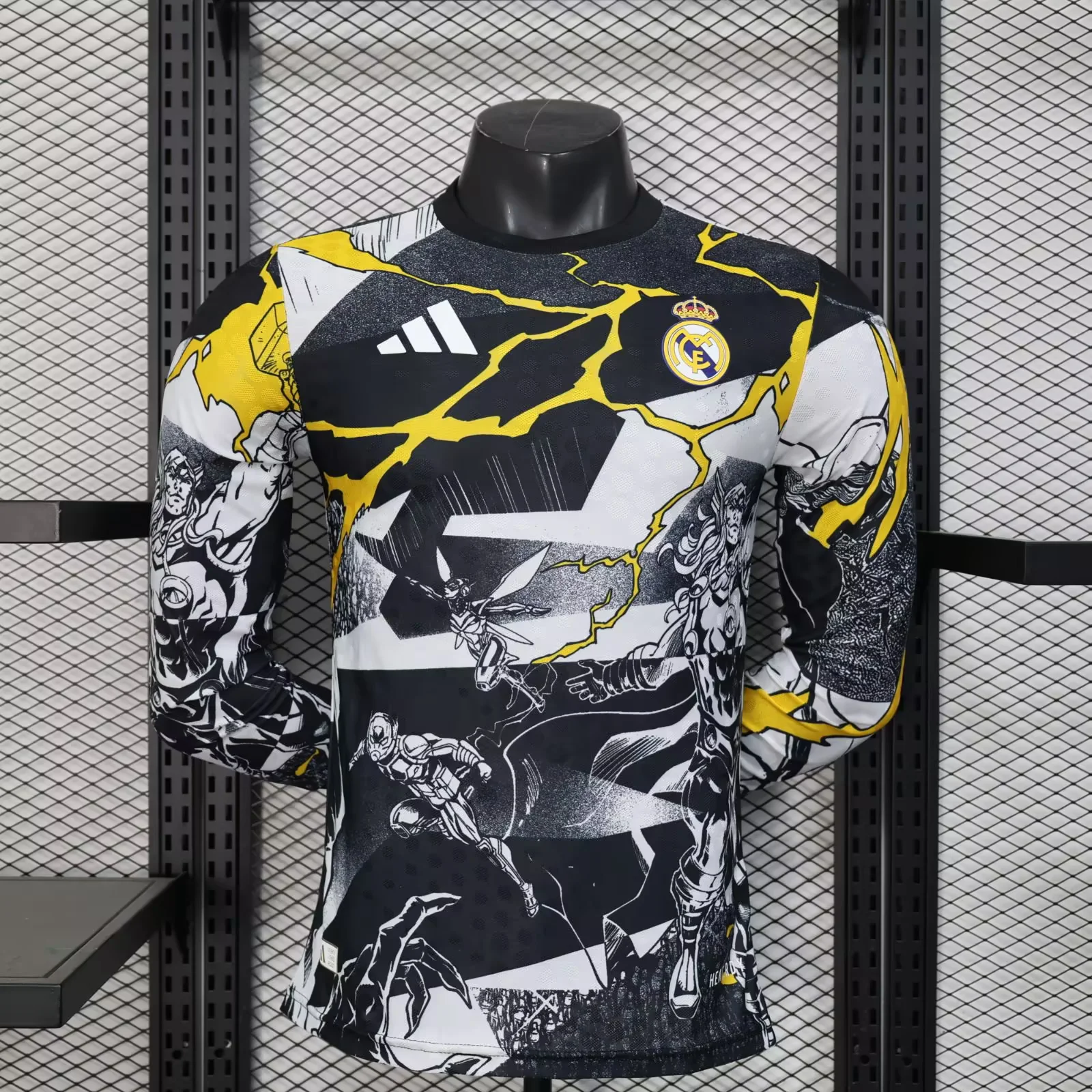 2025/2026 Long Sleeve Player Version Real Madrid Pre-Match Special Football Shirt 1:1 Thai Quality