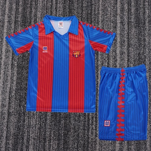 1989/1992 Retro Barcelona Home Football Shirt Kids Size 1:1 Thai Quality
