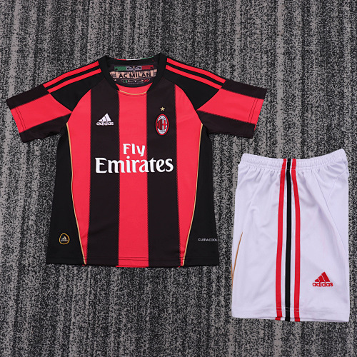 2011/2012 Retro AC Milan Home Football Shirt Kids Size 1:1 Thai Quality