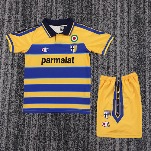 1999/2000 Retro Parma Home Football Shirt Kids Size 1:1 Thai Quality