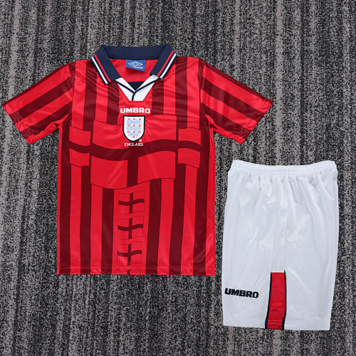 1998 Retro England Away Football Shirt Kids Size 1:1 Thai Quality