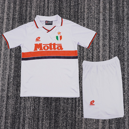 1993/1994 Retro AC Milan Away Football Shirt Kids Size 1:1 Thai Quality