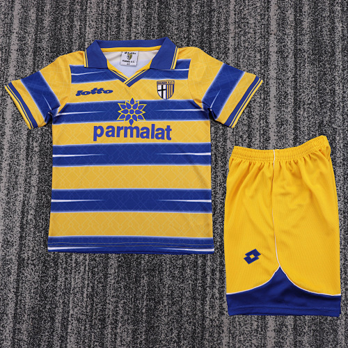 1998/1999 Retro Parma Home Football Shirt Kids Size 1:1 Thai Quality