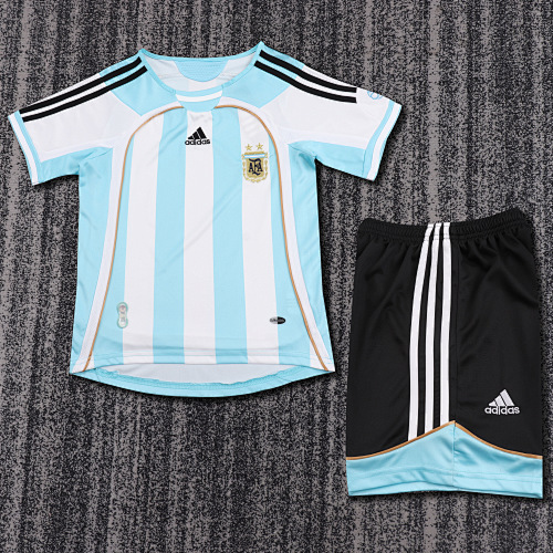 2006/2007 Retro Argentina Home Football Shirt Kids Size 1:1 Thai Quality