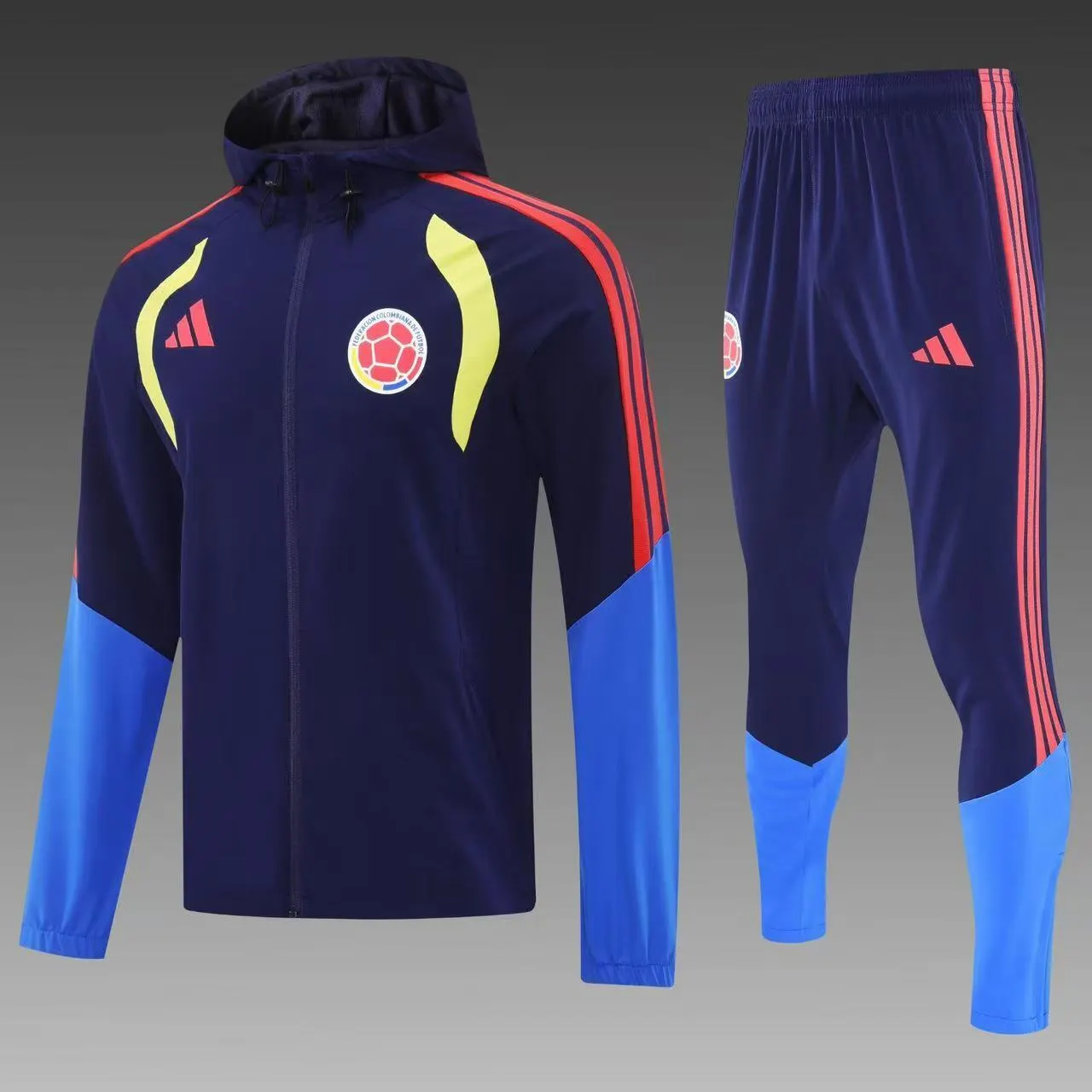 2026/2027 Columbia Sapphire Blue Hooded Long Sleeves Windbreaker Suit
