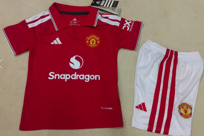 2026/2027 Manchester United Home Kids Football Shirt 1:1 Thai Quality