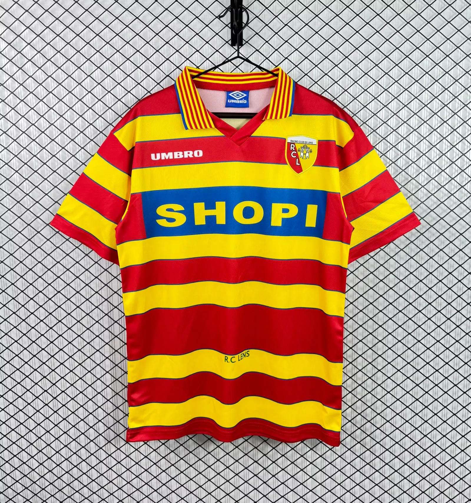 1996/1997 Retro RC Lens Home Football Shirt 1:1 Thai Quality
