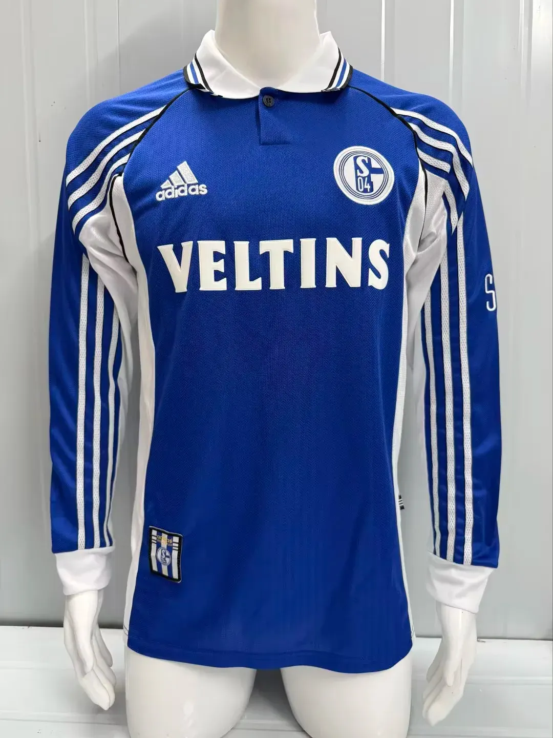 1998/2000 Long Sleeve Retro Schalke 04 Home Football Shirt 1:1 Thai Quality