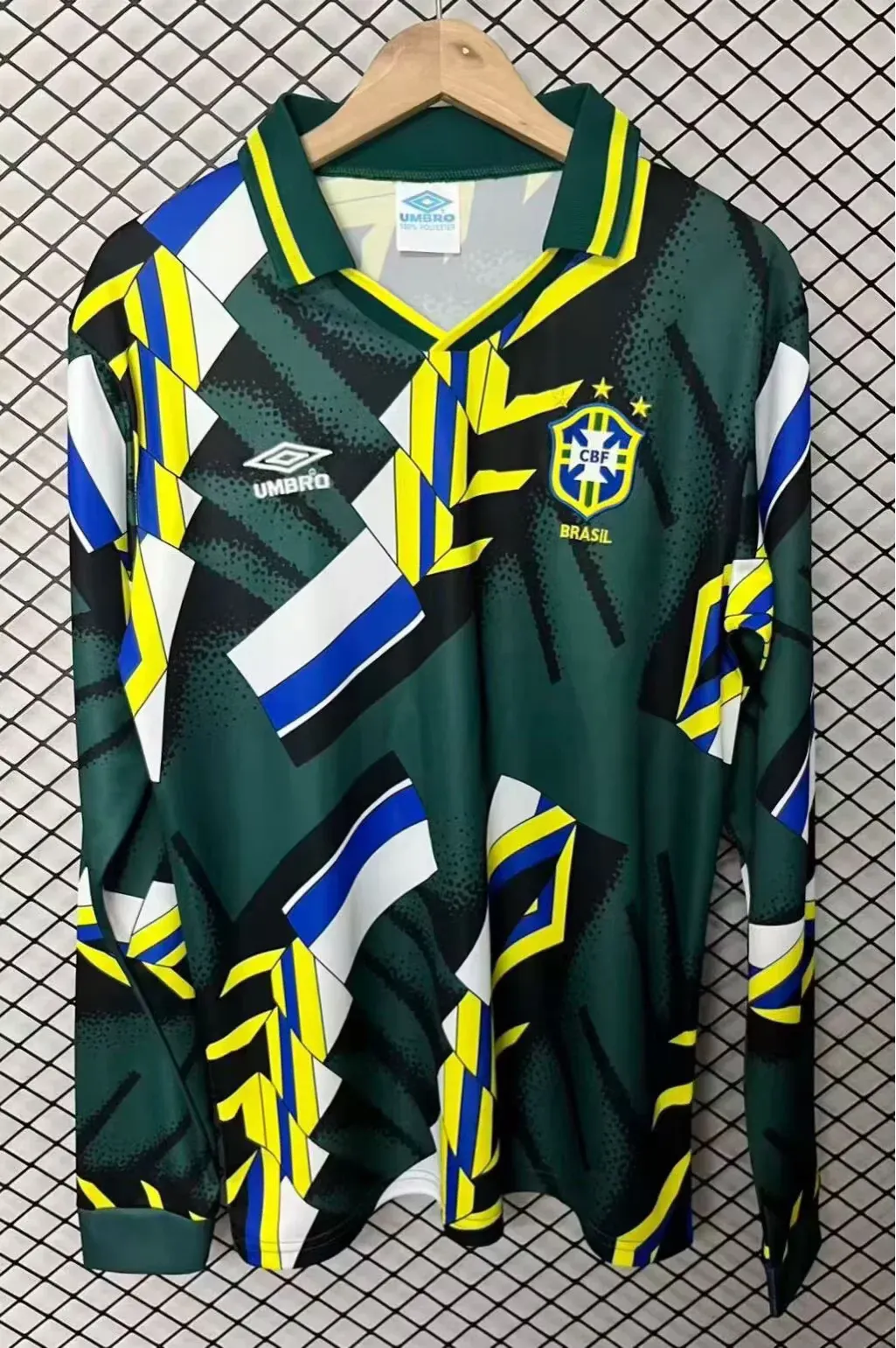 1994 Retro Long Sleeve Brazil Goalkeeper Football Shirt 1:1 Thai Quality