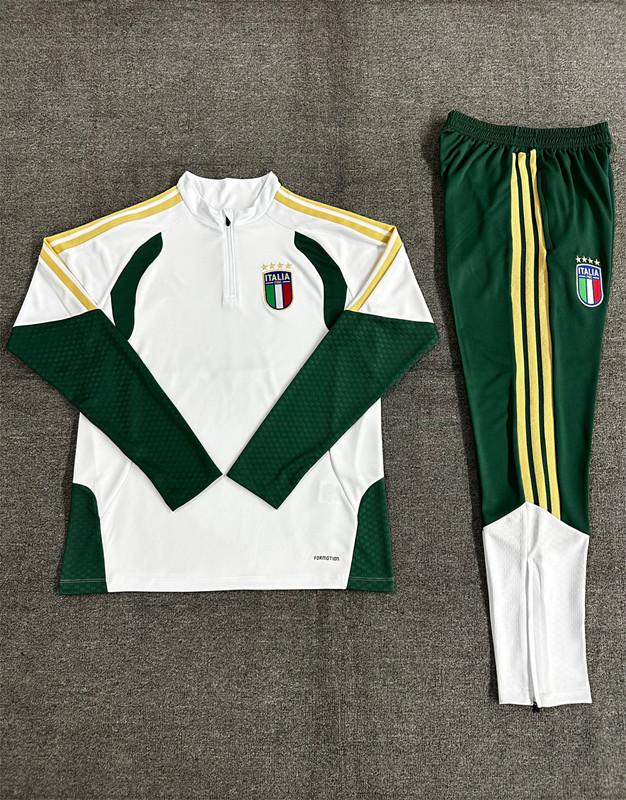 2026/2027 Italy Half-Pull Training Wear White Football Shirt