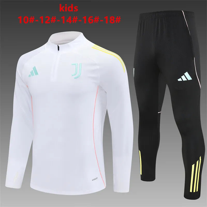 2025/2026 Juventus Half-Pull Training Suit Football Shirt Kids Size