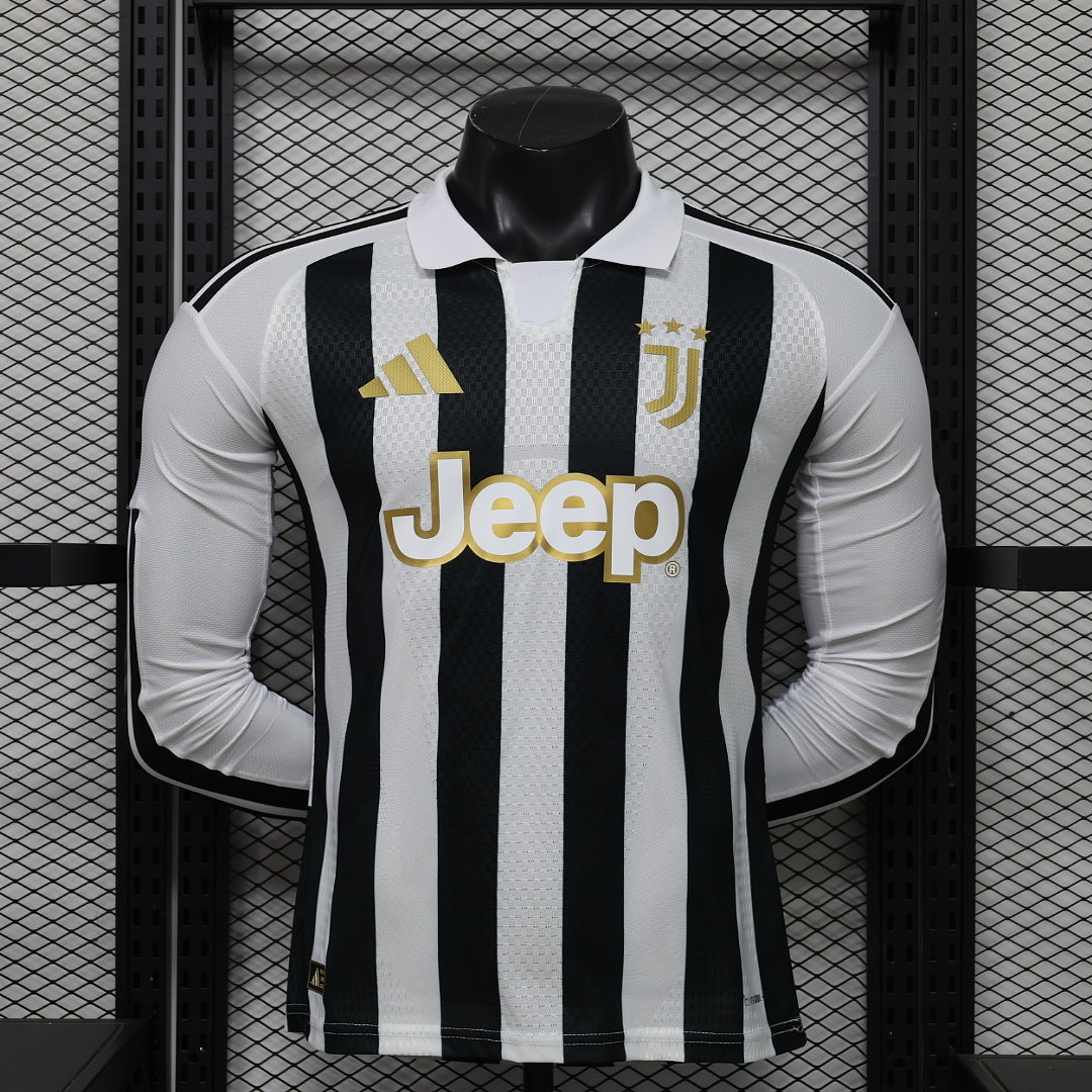 2026/2027 Player Version Long Sleeve Juventus Home Football Shirt 1:1 Thai Quality