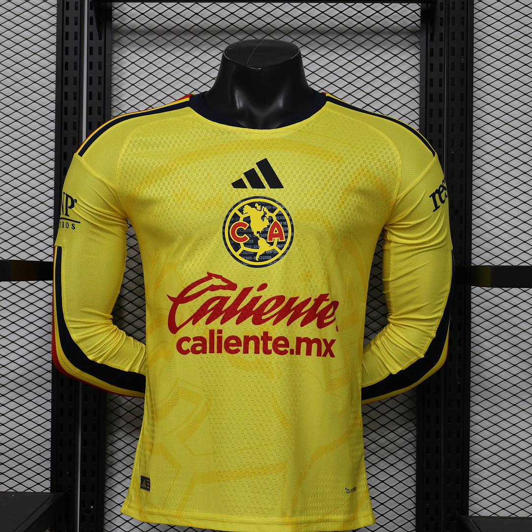 2026/2027 Long Sleeve Player Version Club América Home Football Shirt 1:1 Thai Quality