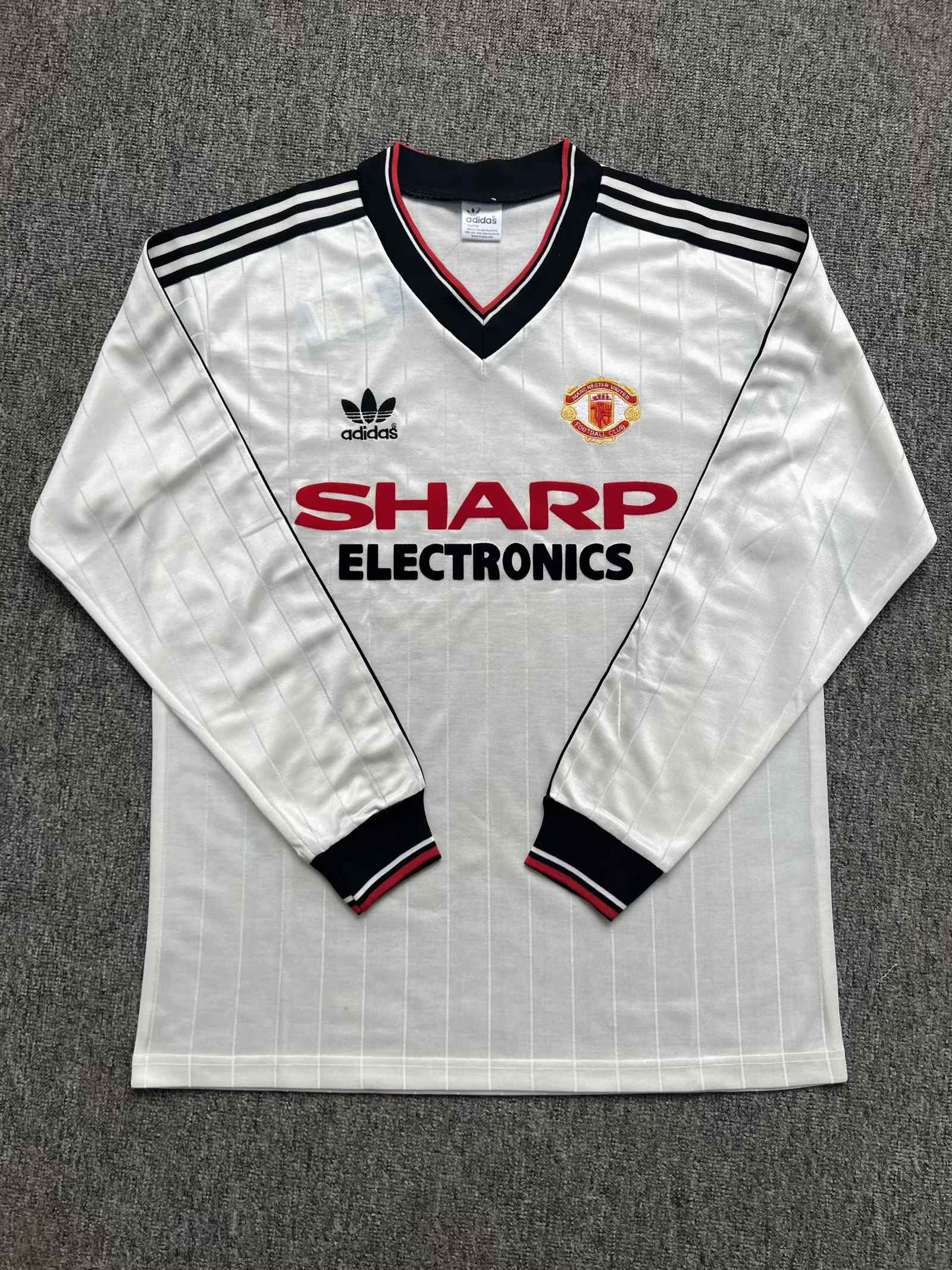 1982/1983 Retro Long Sleeve Manchester United Third Away Football Shirt 1:1 Thai Quality
