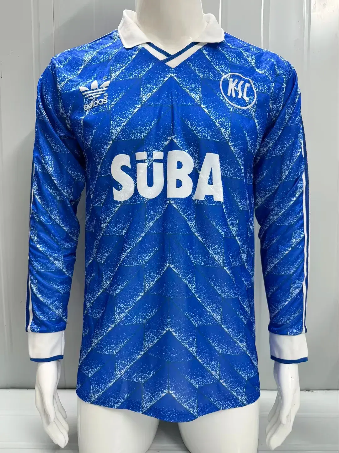 1998/1999 Retro Long Sleeve Karlsruher SC Home Football Shirt 1:1 Thai Quality