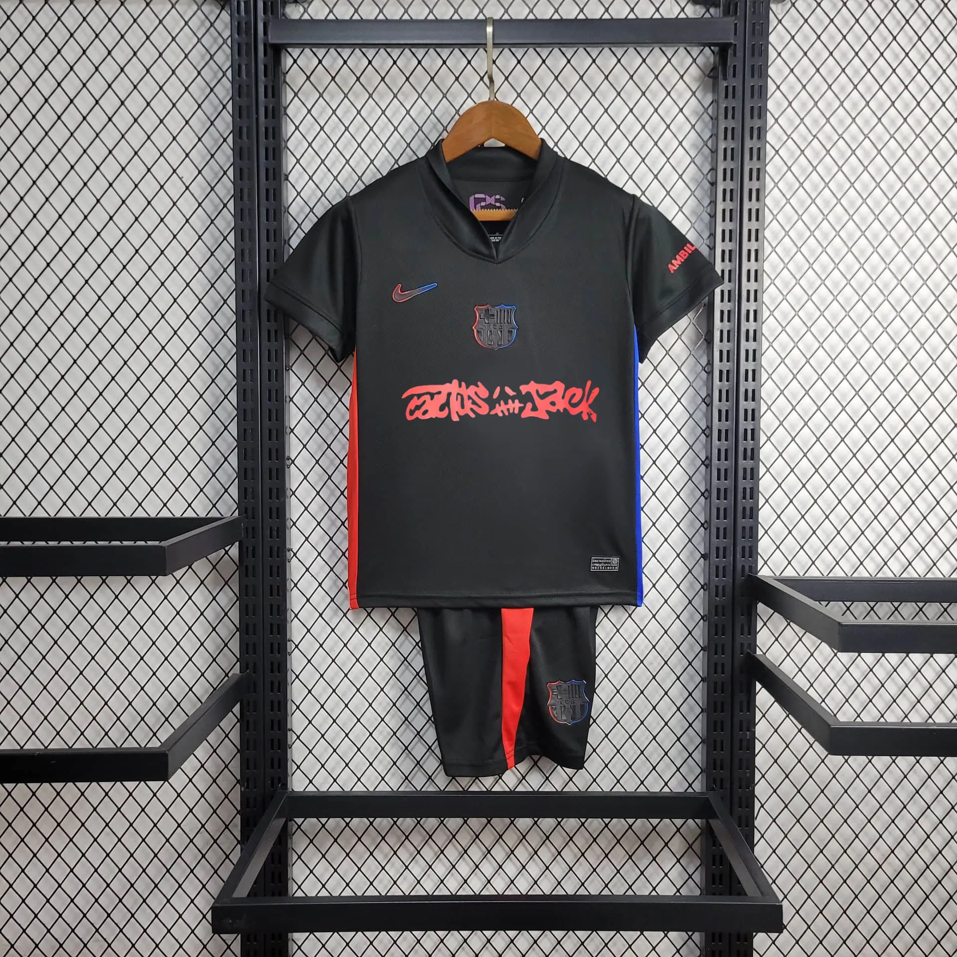 2024/2025 Barcelona x Travis Scott Away Football Shirt Kids Size 1:1 Thai Quality