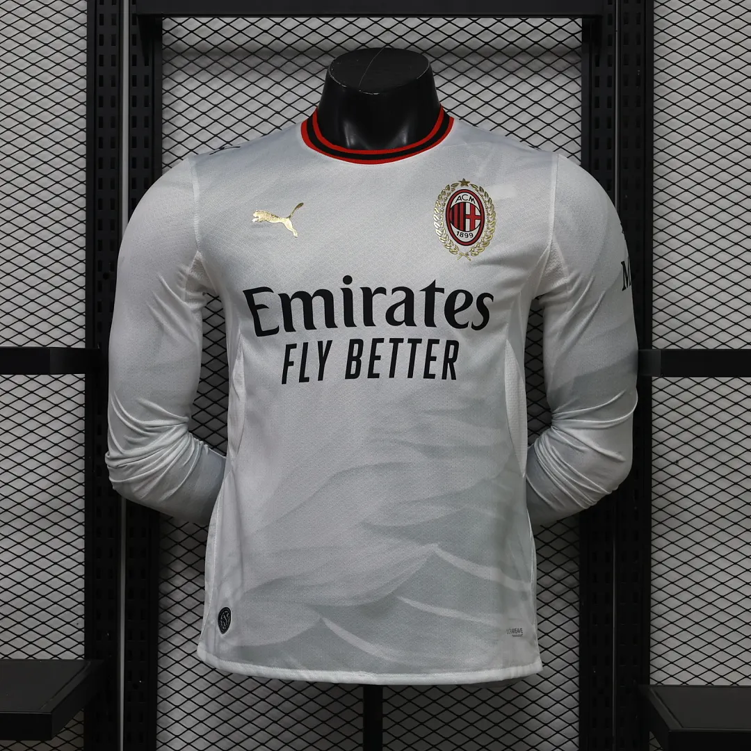 2026/2027 Player Version Long Sleeve AC Milan Away Football Shirt 1:1 Thai Quality