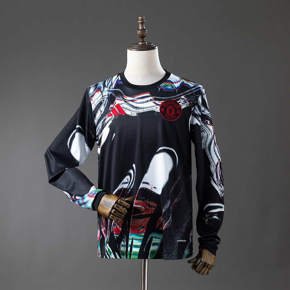 2026/2027 Manchester United Long-sleeved Pre-Match Football Shirt 1:1 Thai Quality