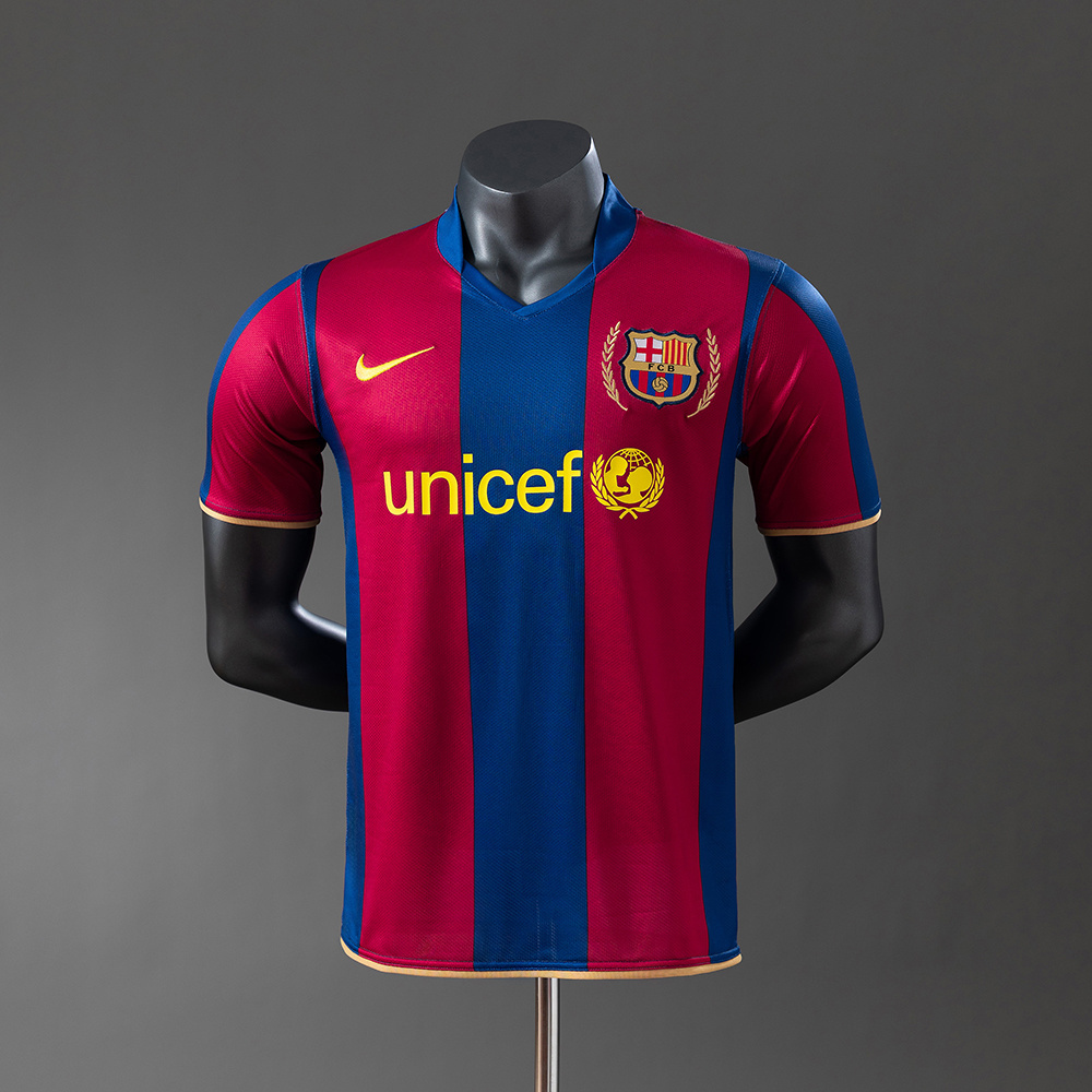 2007/2008 Retro Player Version Barcelona Home Football Shirt 1:1 Thai Quality