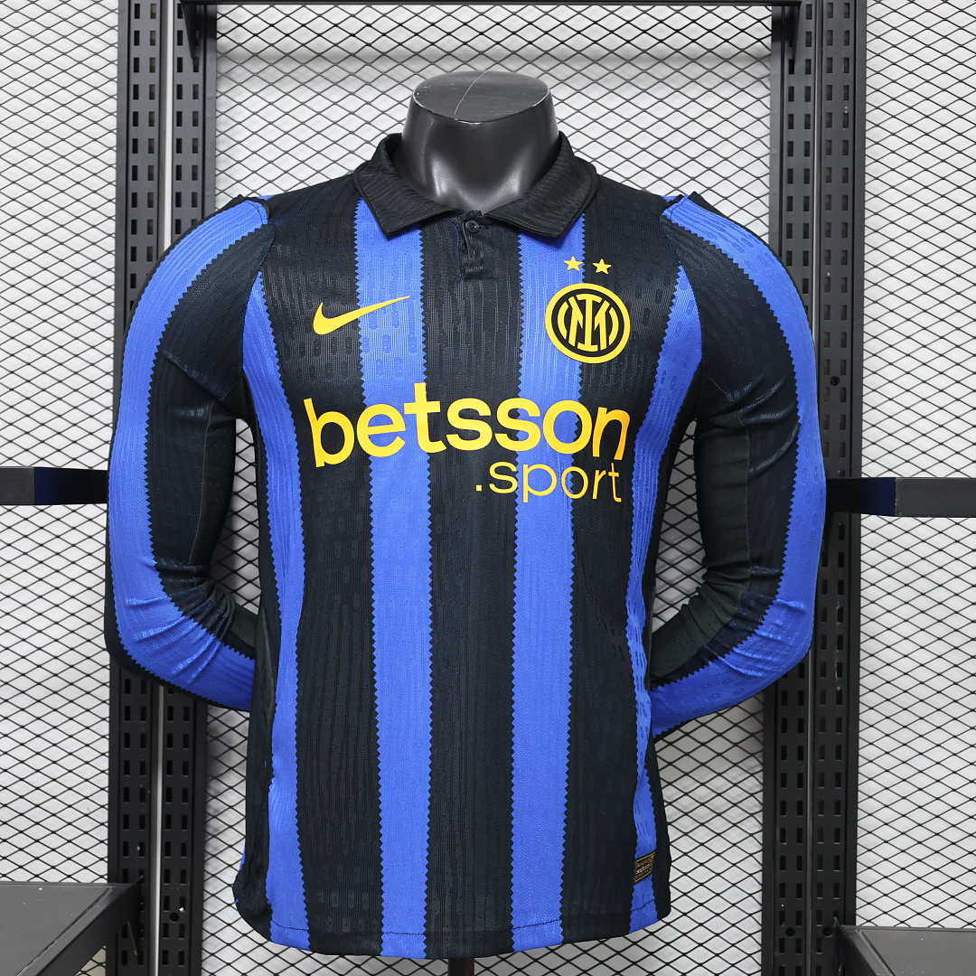 2026/2027 Long Sleeve Player Version Inter Milan Home Football Shirt 1:1 Thai Quality