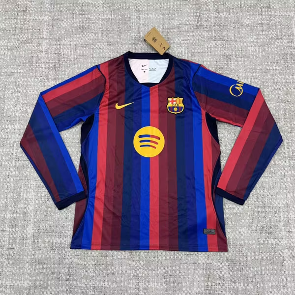 2026/2027 Long Sleeve Barcelona Home Football Shirt 1:1 Thai Quality