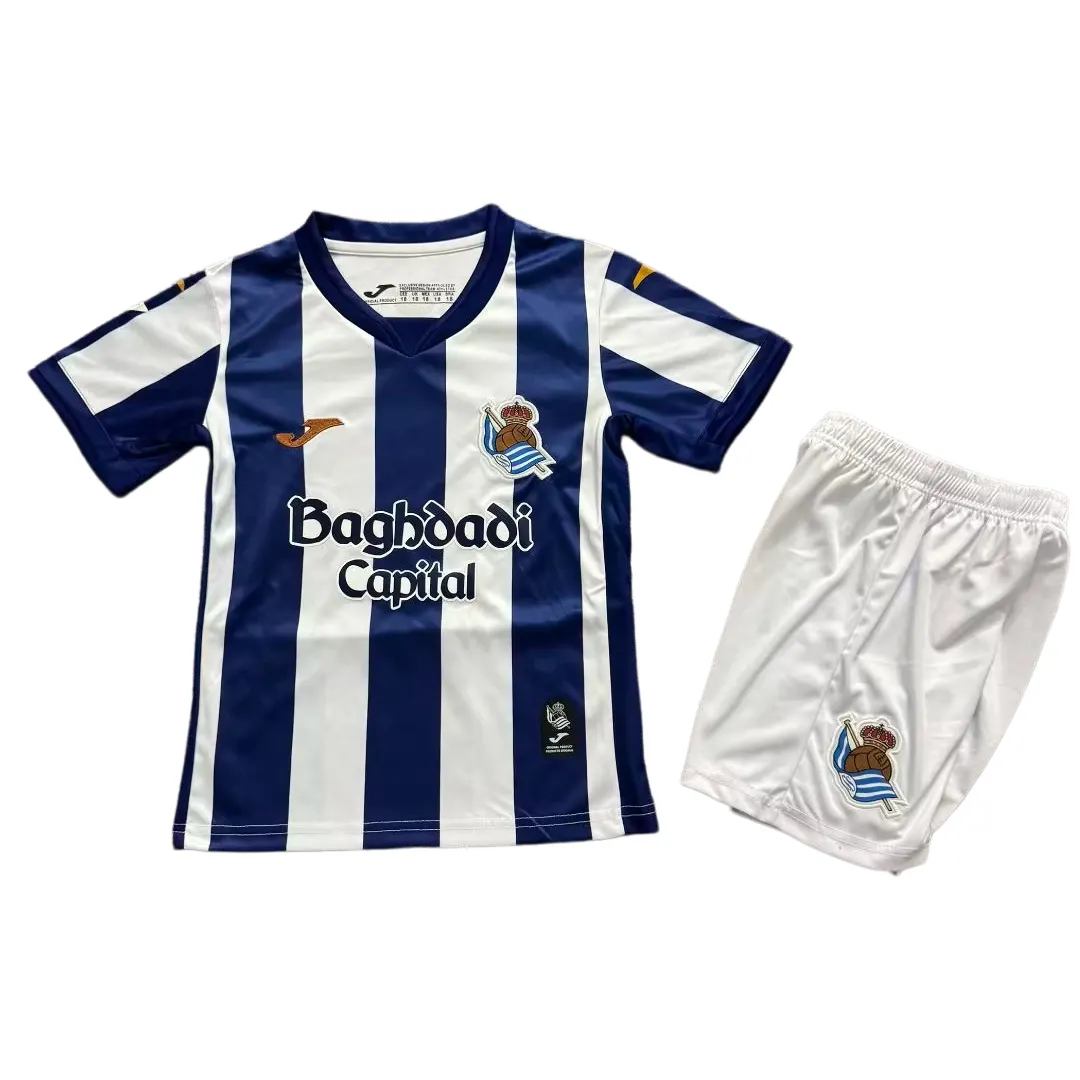 2026/2027 Real Sociedad Home Football Shirt Kids Size 1:1 Thai Quality