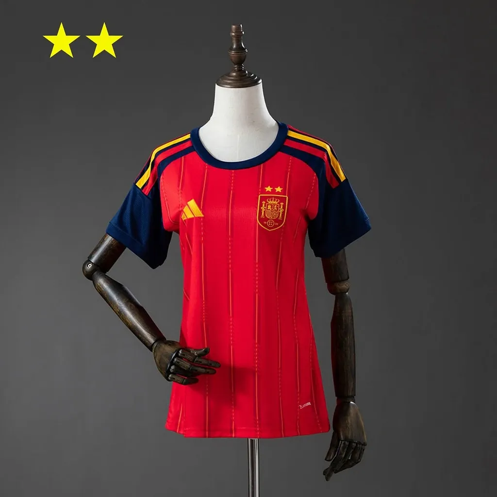 2 Stars 2026 Women Spain Home Football Shirt 1:1 Thai Quality