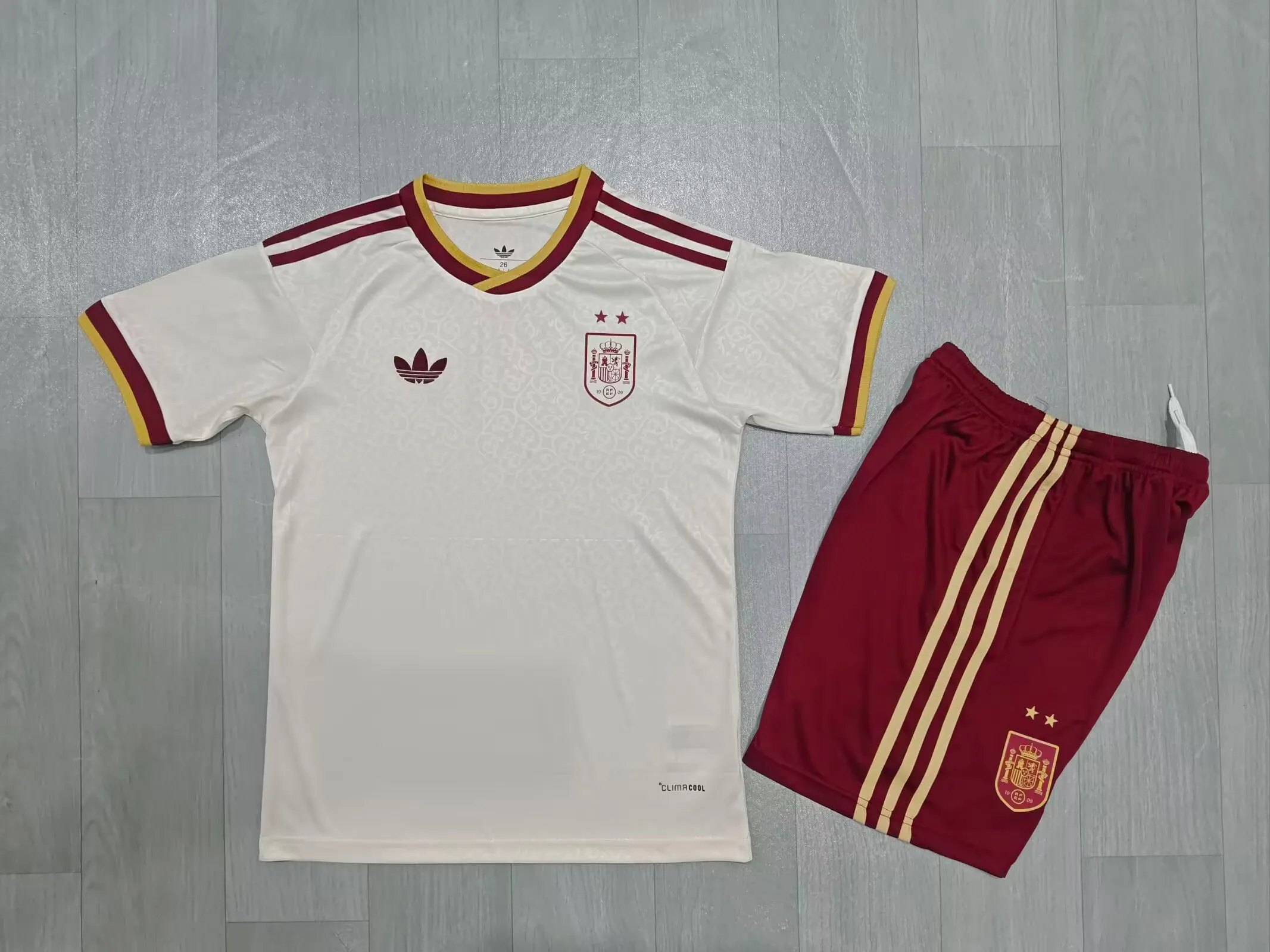 2 Stars 2026 Spain Away Football Kids Shirt 1:1 Thai Quality
