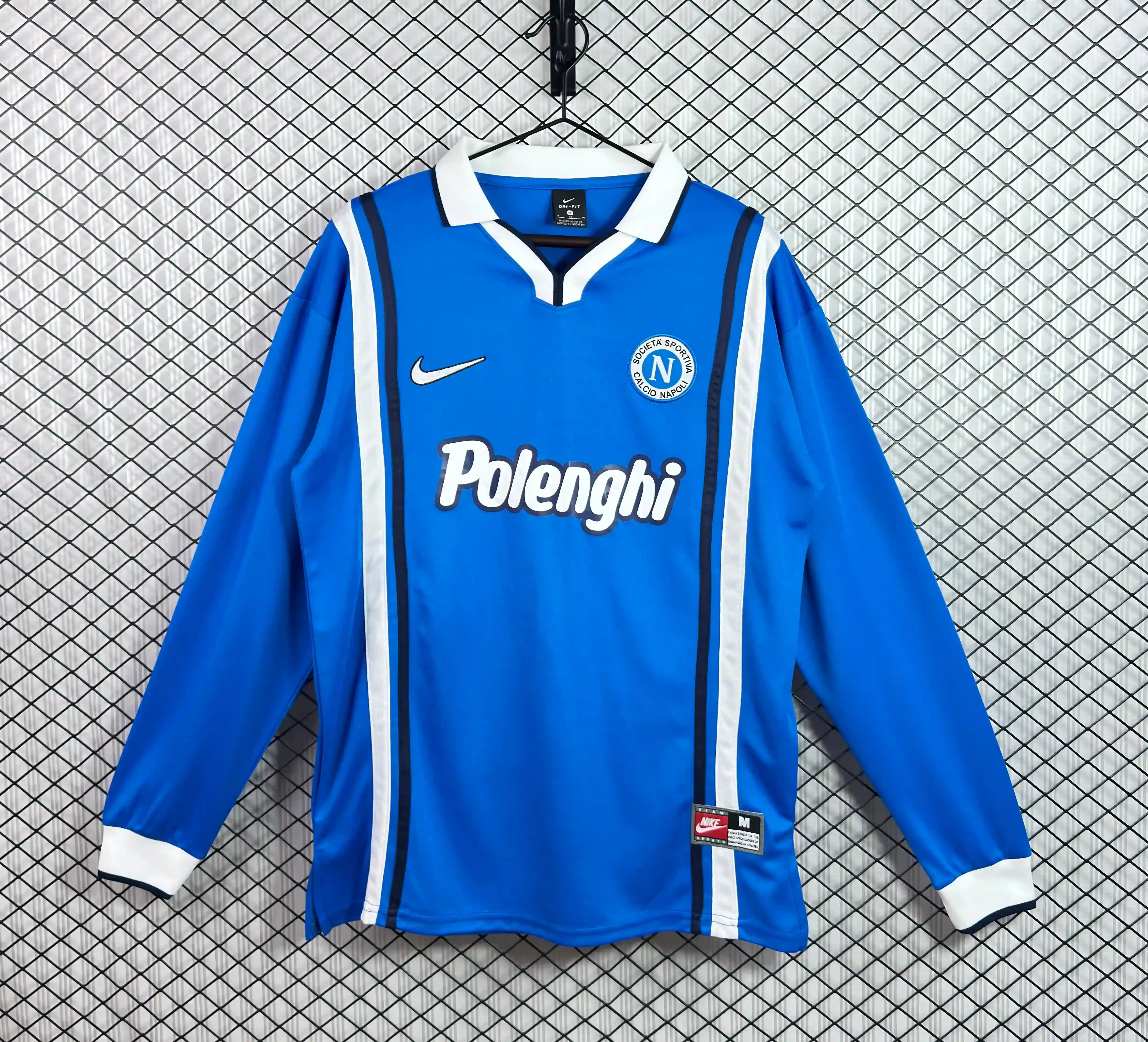 1997/1998 Long Sleeve Retro Napoli Home Football Shirt 1:1 Thai Quality