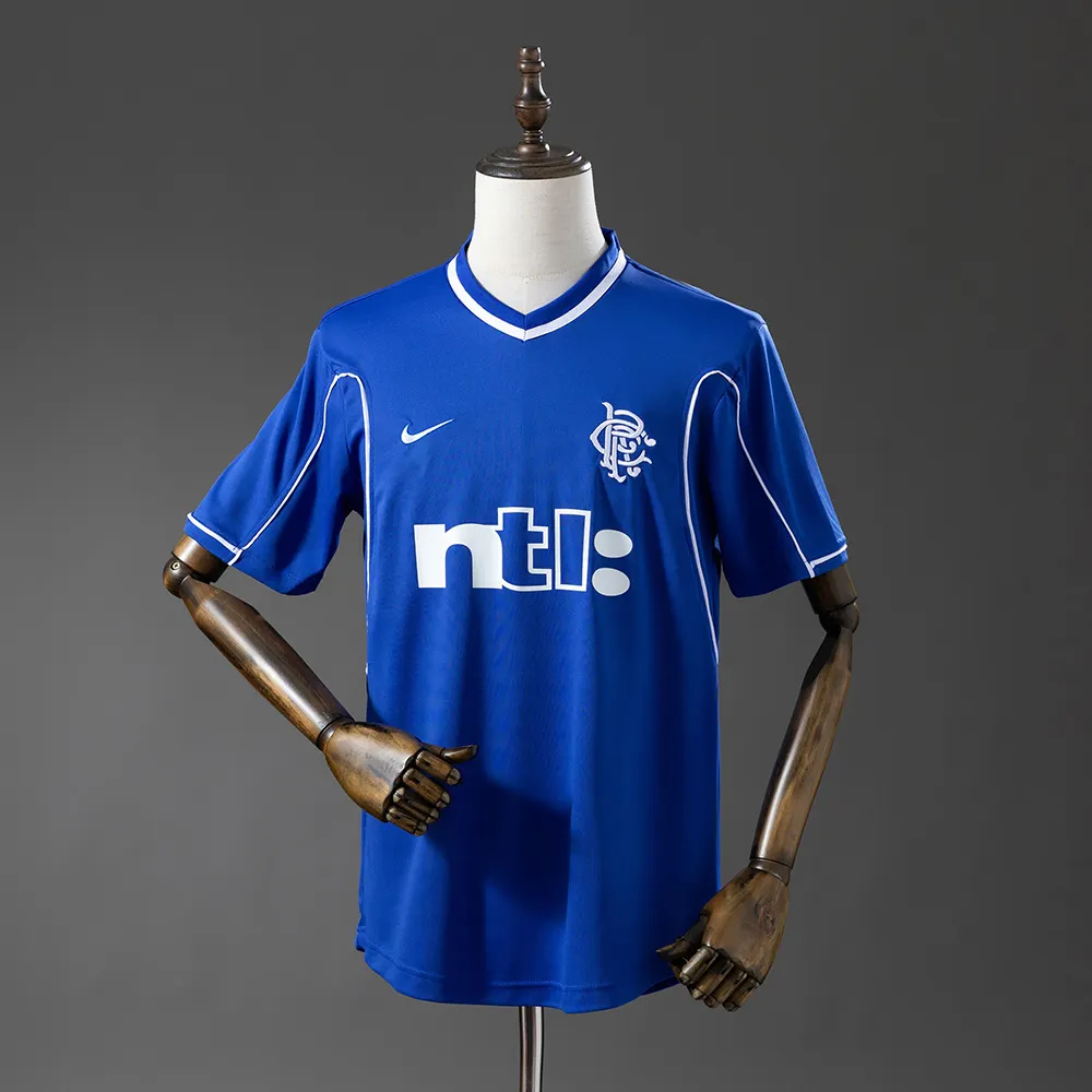 1999/2001 Retro Rangers Home Football Shirt 1:1 Thai Quality