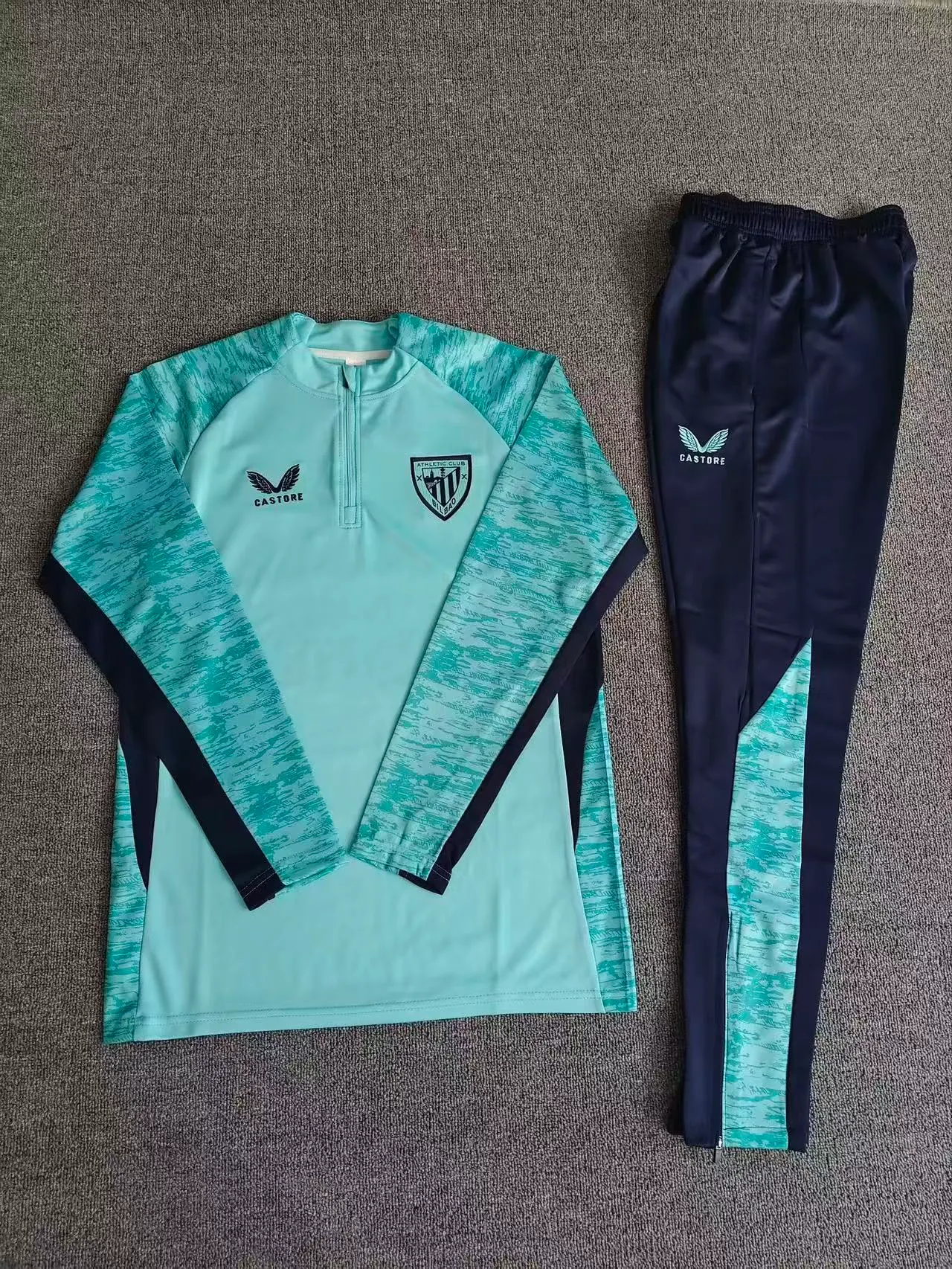 2025/2026 Athletic Bilbao Half-Pull Training Suit Football Shirt 1:1 Thai Quality Set