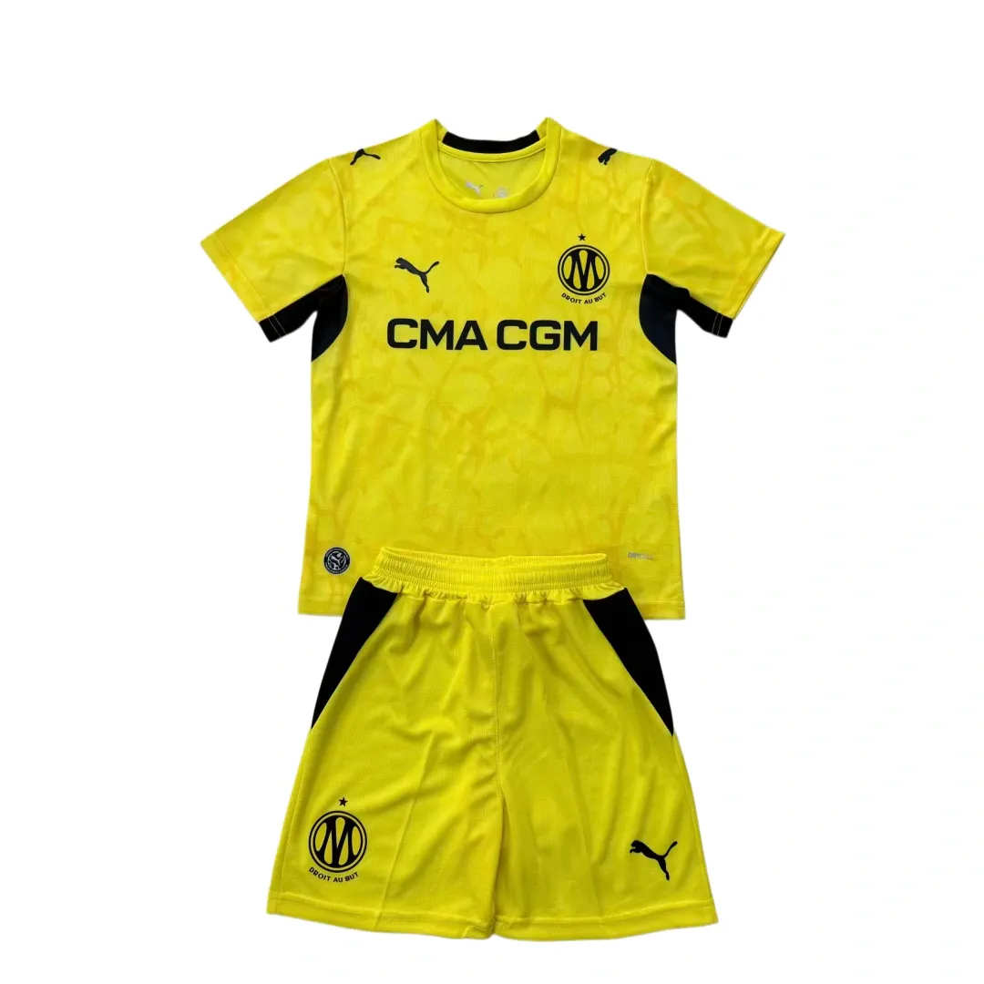2026/2027 Olympique Marseille Goalkeeper Football Shirt Kids Size 1:1 Thai Quality