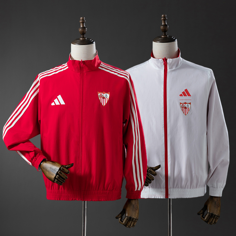 2025/2026 Sevilla Reversible Jacket Windbreaker - Red & White