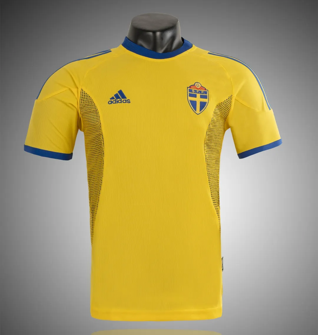 2002 Retro Sweden Home Football Shirt 1:1 Thai Quality