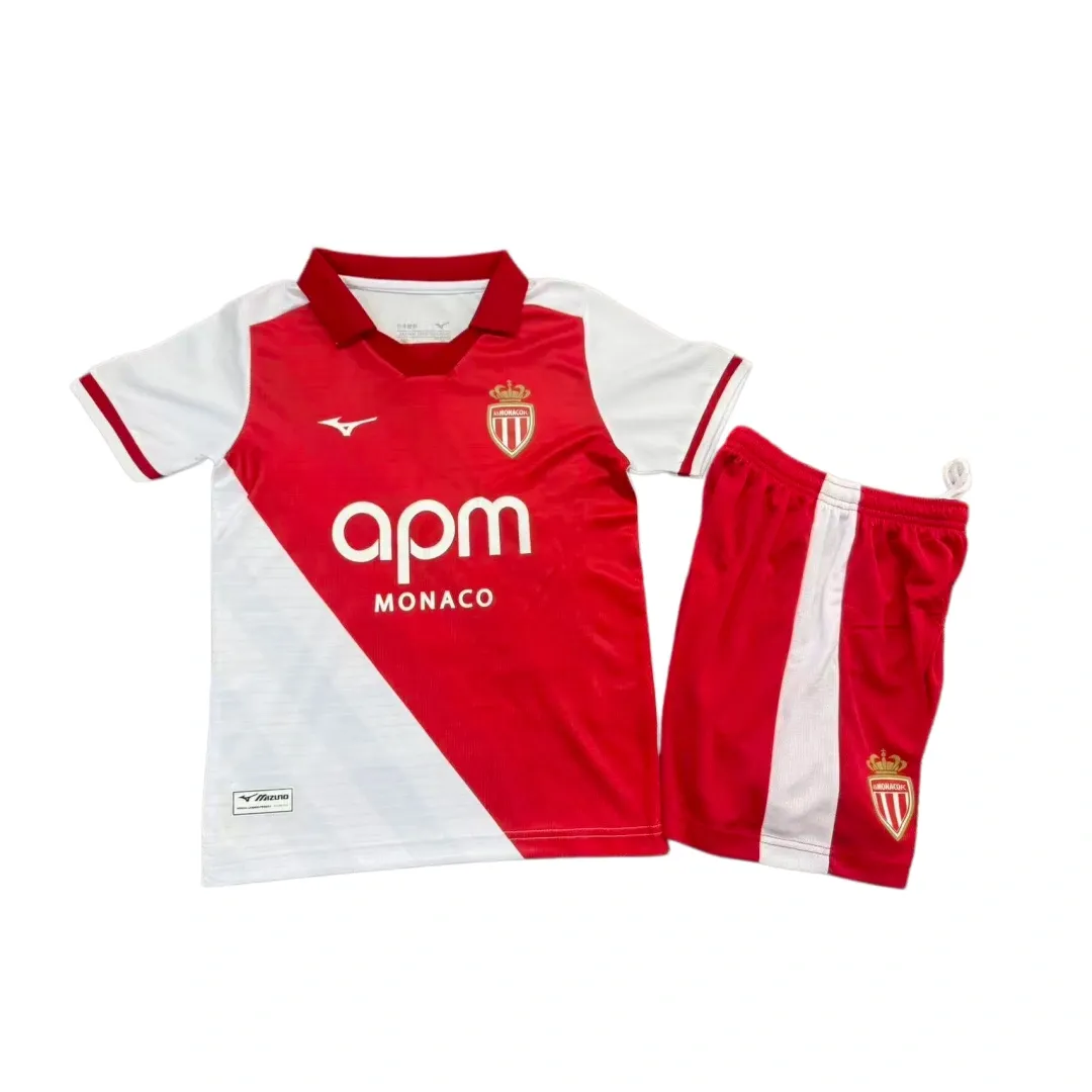 2026/2027 AS Monaco Home Football Shirt Kids Size 1:1 Thai Quality