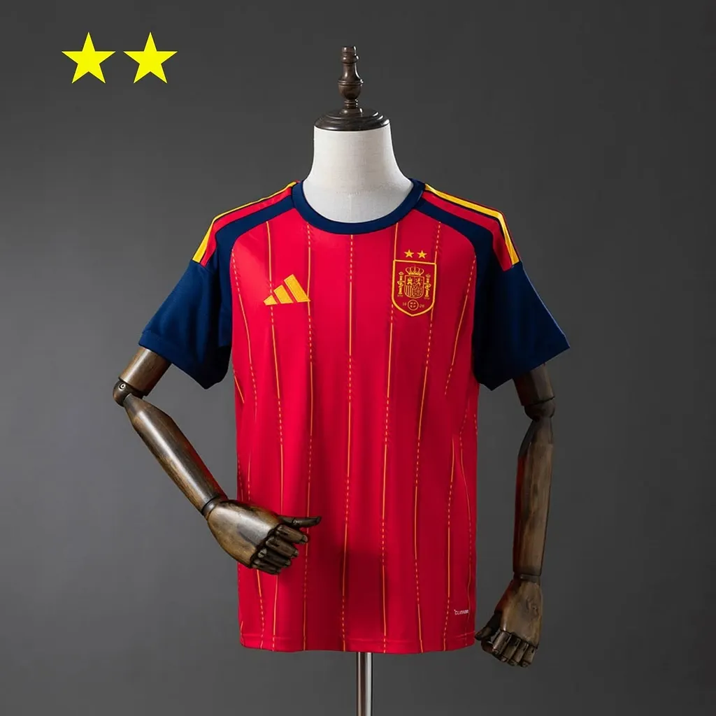 2 Stars 2026 Spain Home Football Shirt 1:1 Thai Quality
